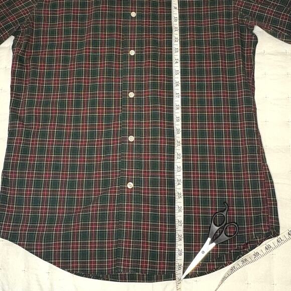 L.L.Bean Wrinkle Free Slightly Fitted Button Down Shirt Men's M | Green | EUC - Picture 7 of 11